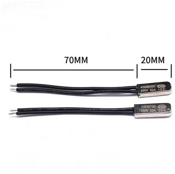 KSD 9700 temperatūros jutikliai su matmenų schema