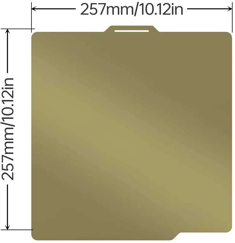 BIQU Panda Textured PEI x Smooth PEI - dvipusis magnetinis sluoksnis - Bambu Lab P1 X1 ir A1 spausdintuvams - 257x257mm