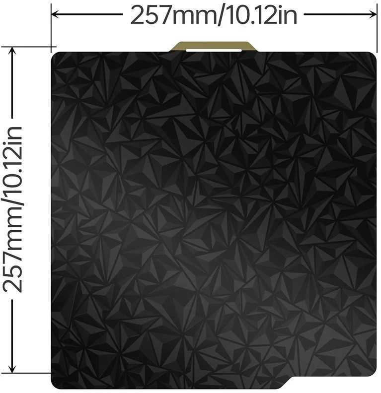 BIQU Panda Textured PEI x Smooth PEO - dvipusis magnetinis sluoksnis - Bambu Lab P1 X1 ir A1 spausdintuvams - 257x257mm