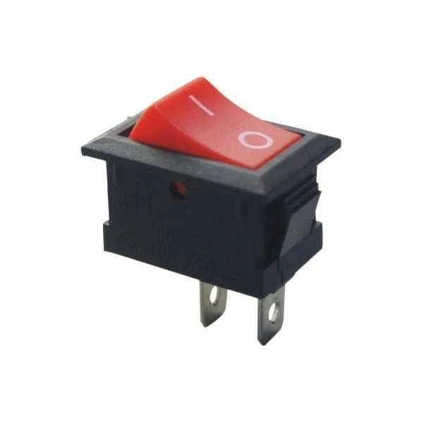 Oem Bistabilus svirties jungiklis KCD1 - raudonas matinis - 21x15mm - ON/OFF jungiklis 230V - 2PIN