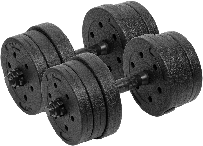 Hantle Bituminiai reguliuojamo svorio hanteliai 2x10kg REBEL ACTIVE