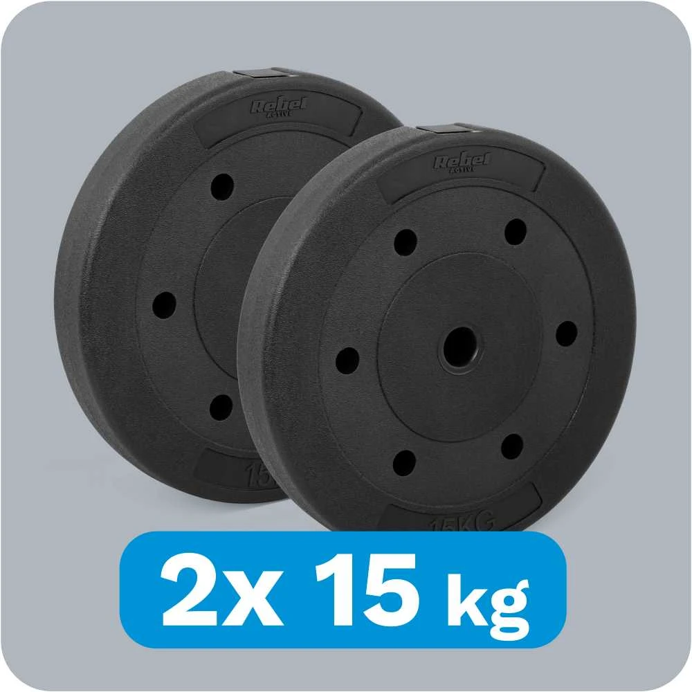Bituminių apkrovų rinkinys 2x15kg, skylė 31mm, REBEL ACTIVE