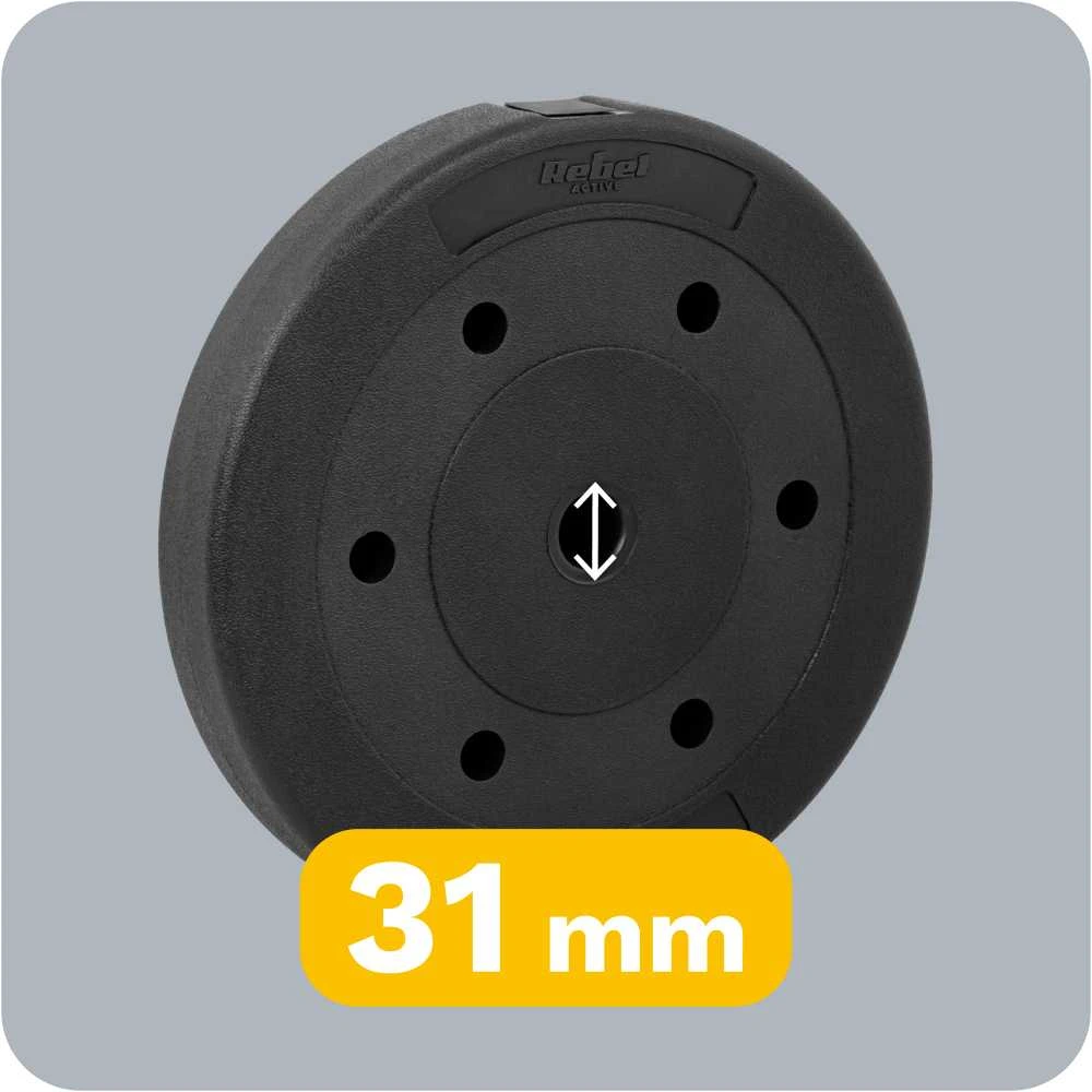 Bituminių apkrovų rinkinys 2x15kg, skylė 31mm, REBEL ACTIVE