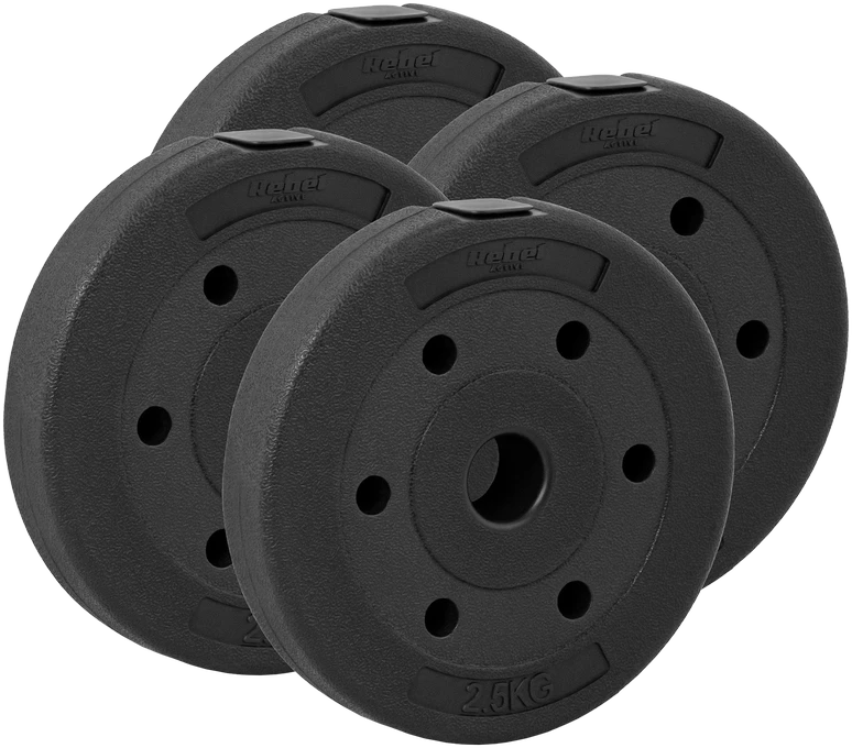 Bituminių apkrovų rinkinys 30kg (8x1.25kg + 4x2.5kg + 2x5kg), skylė 31mm, REBEL ACTIVE