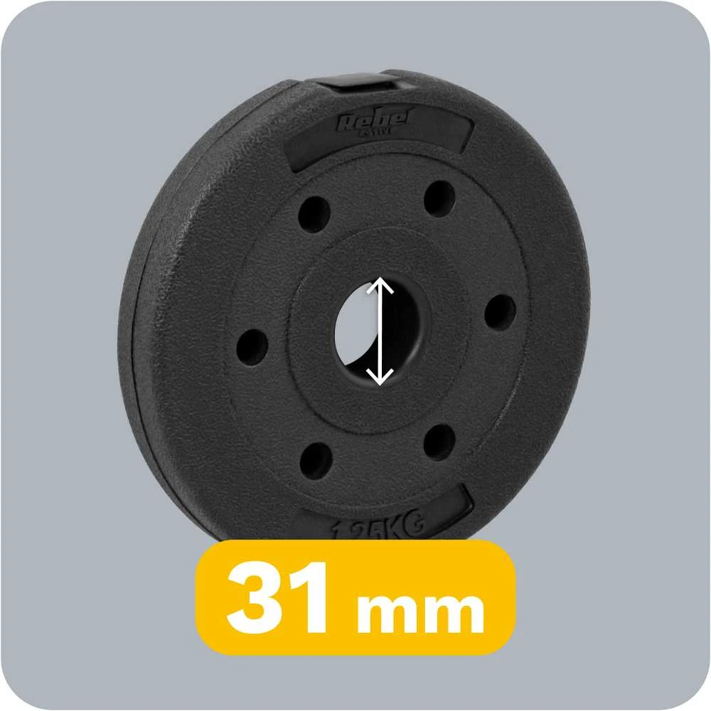 Bituminių apkrovų rinkinys 4x1.25kg, skylė 31mm, REBEL ACTIVE