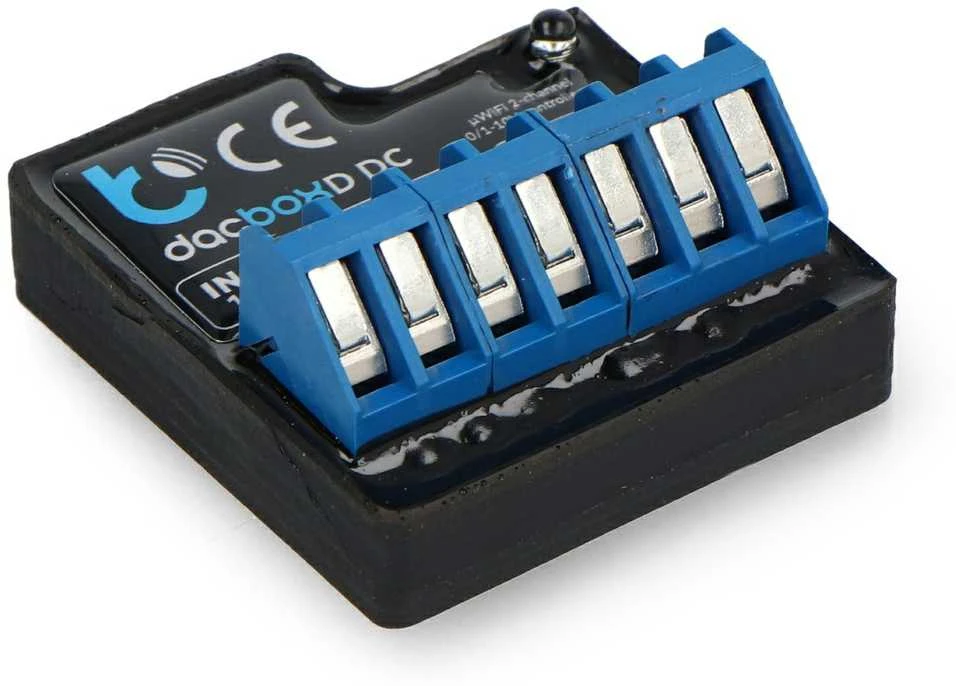 BleBox dacBoxD DC - 2 kanalų WiFi valdiklis - reguliatorius/greičio reguliatorius - 5-24V - Android/iOS programa