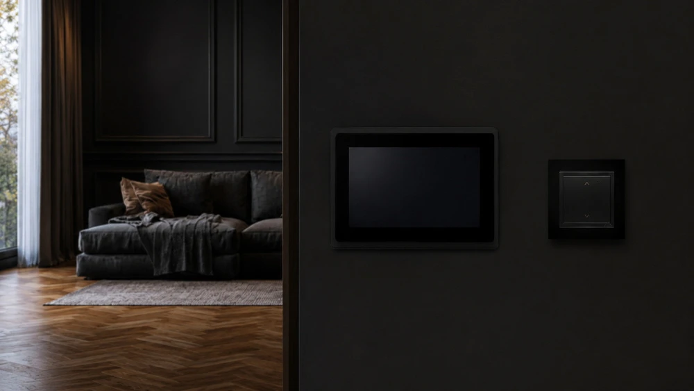 BleBox framePanelM – sieninis rėmas BleBox controlPanelM ekranui/skydeliui – juodas