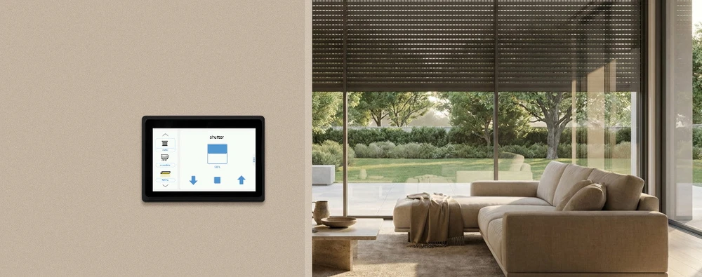BleBox framePanelM – sieninis rėmas BleBox controlPanelM ekranui/skydeliui – juodas