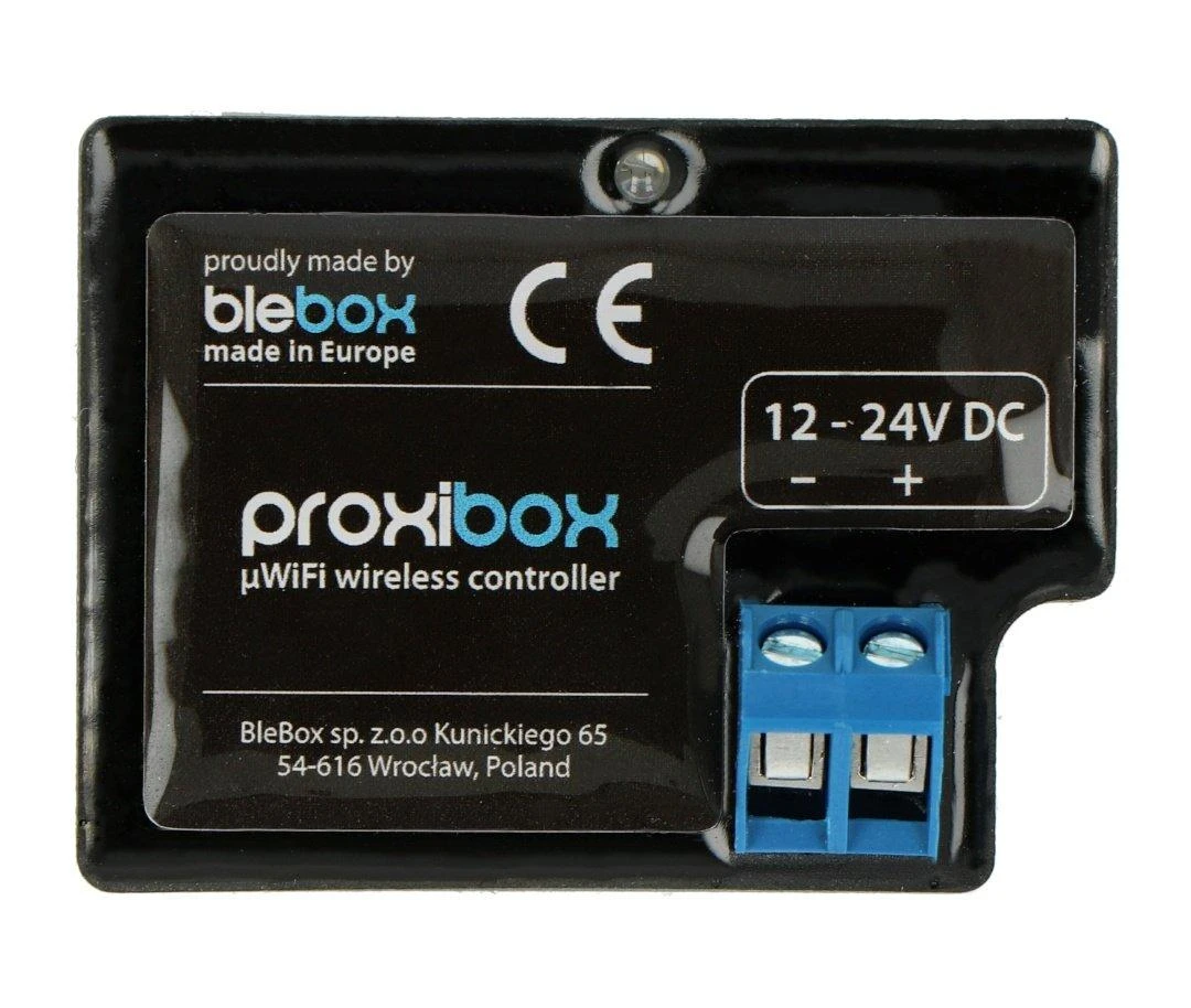 BleBox proxiBox - daugiafunkcinis veiksmo aktyviklis / WiFi artumo jutiklis - Android / iOS programa