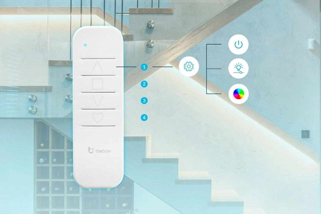 BleBox simpleRemote – nuotolinio valdymo pultelis uWiFi valdikliams – baltas