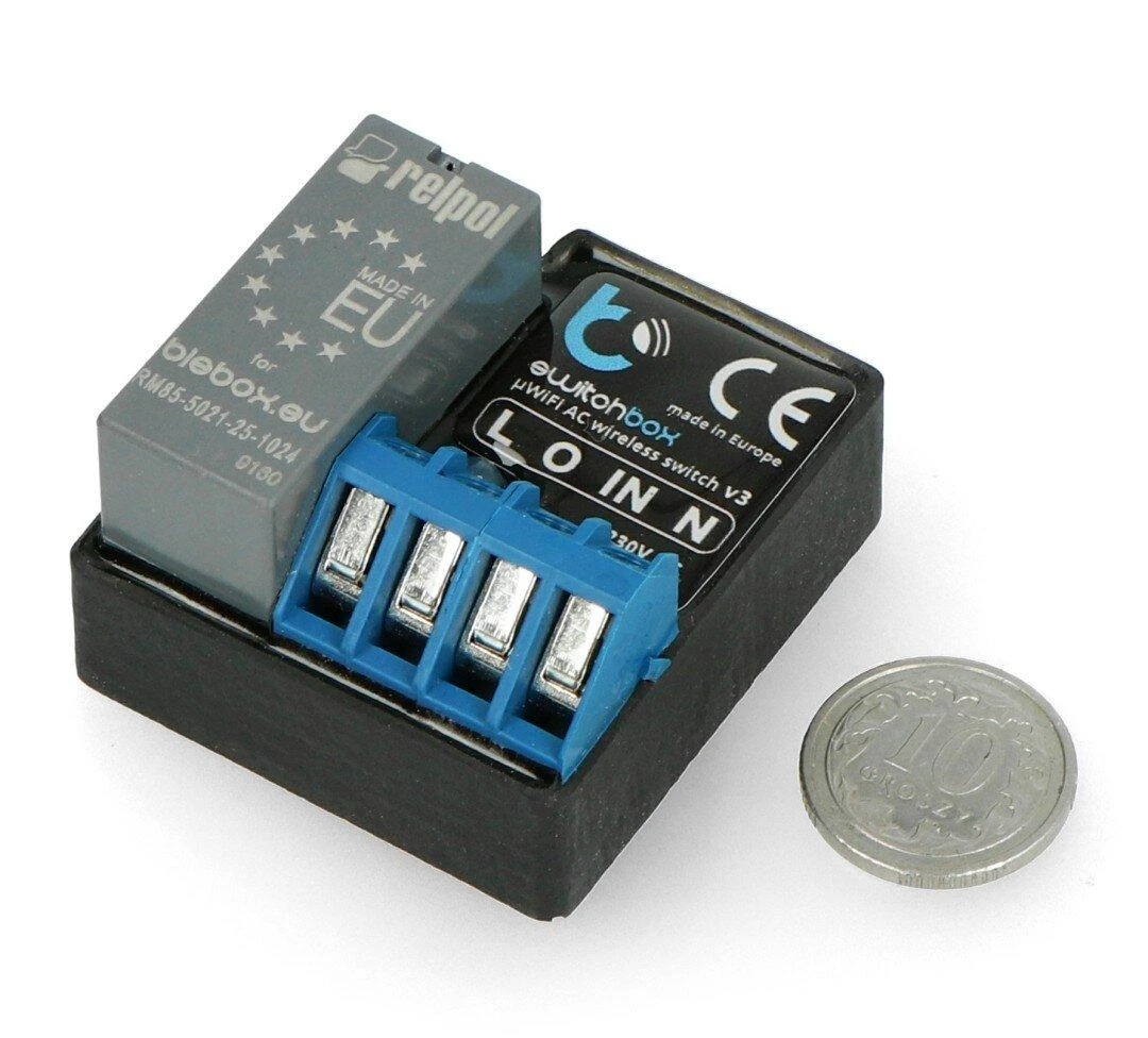 BleBox SwitchBox v3 - 230V WiFi relė - Android/iOS programa