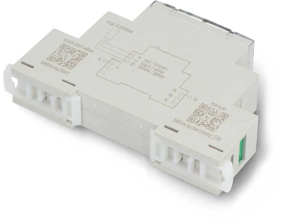 BleBox tempSensor DIN – temperatūros jutiklis 230 V AC – WiFi – Android / iOS programėlė