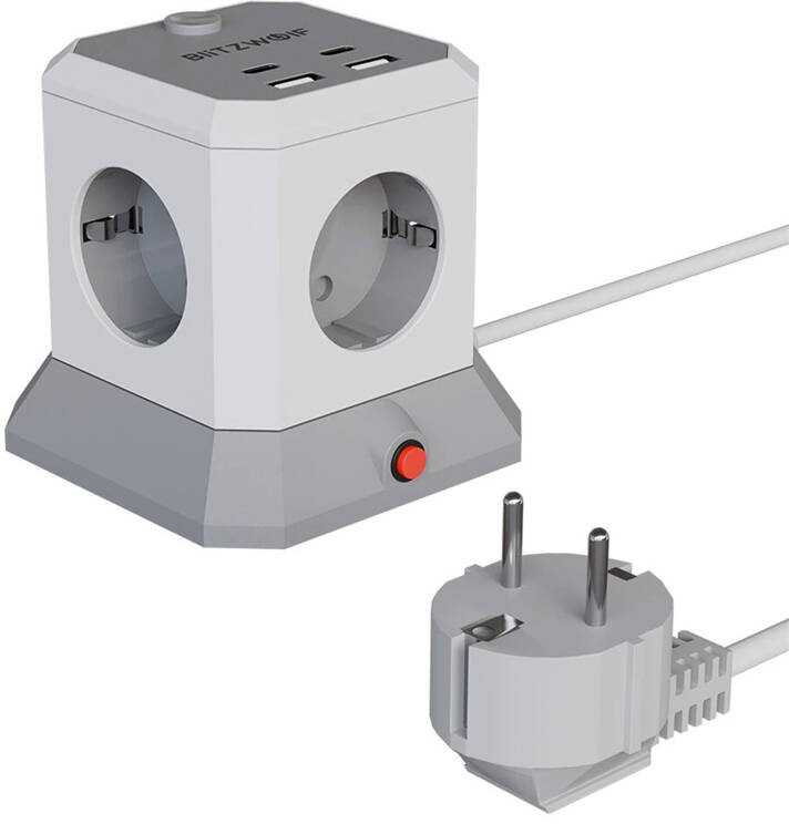 BlitzWolf BW-EC1 4xAC 2xUSB-A 2xUSB-C Extender