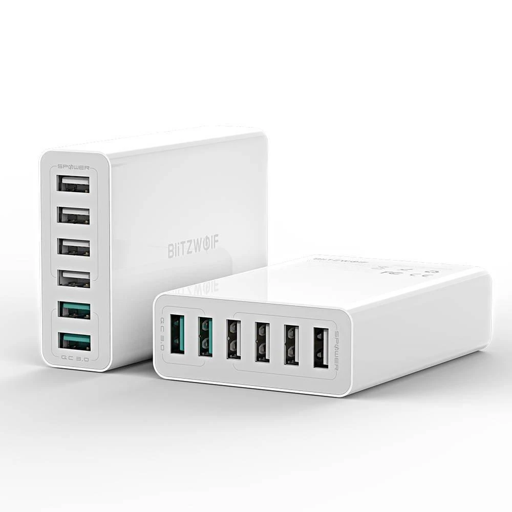 Blitzwolf BW-S15 įkroviklis 6x USB, QC 3.0, 60 W (baltas)