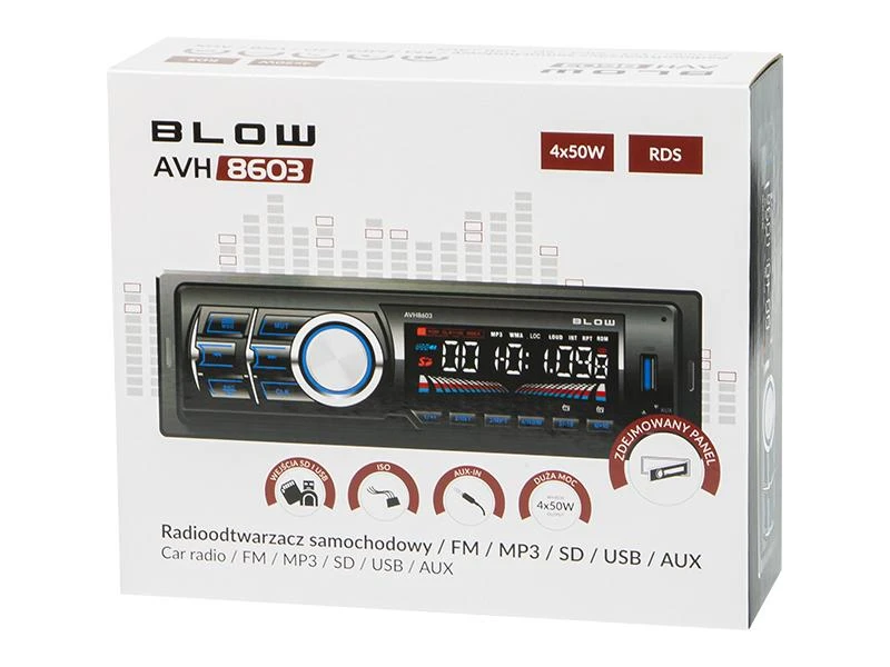 Automagnetola BLOW 78-228 radijas BLOW AVH-8603 MP3/USB/SD/MMC