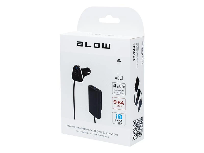 Blow automobilinis įkroviklis 4xUSB 9.6A