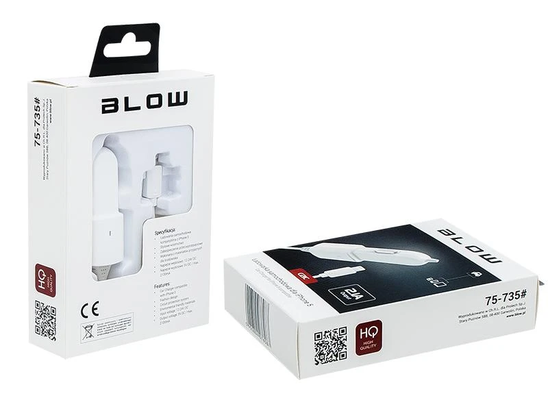 Blow Automobilinis įkroviklis 5V 2.1A 12-24V iPhone light