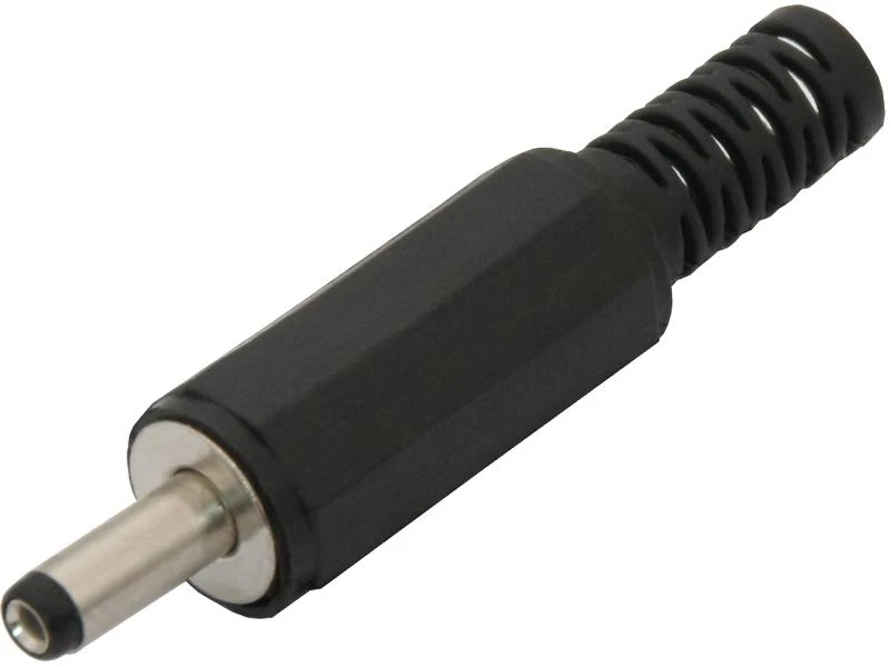 DC maitinimo kištukas 1.1x3.5mm su laido apsauga