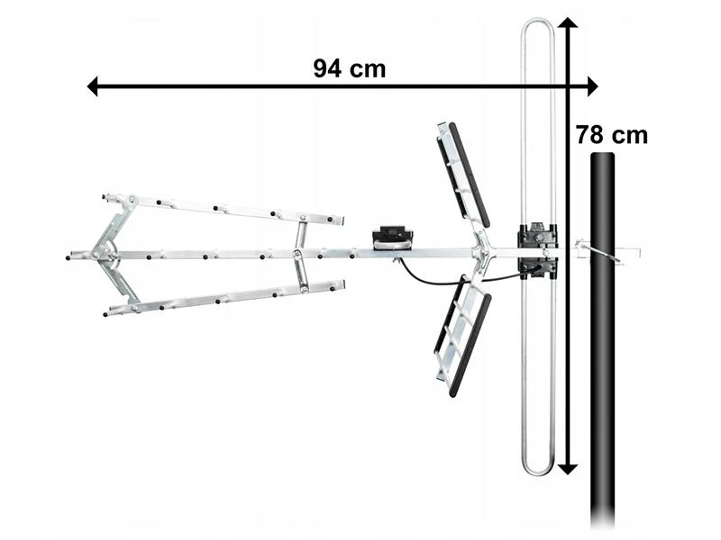 Blow Pūskite anteną DVB-T ATD27S VHF/UHF MUX8