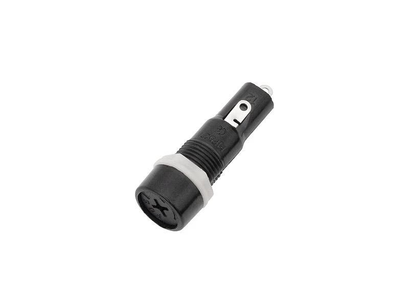 Saugiklio lizdas 20mm su fiksavimo veržle