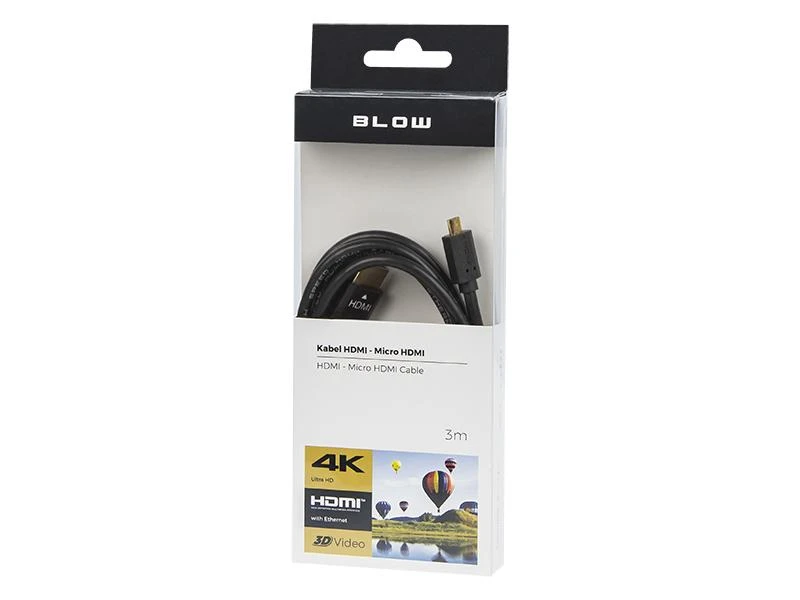 BLOW HDMI į micro HDMI laidas pakuotėje