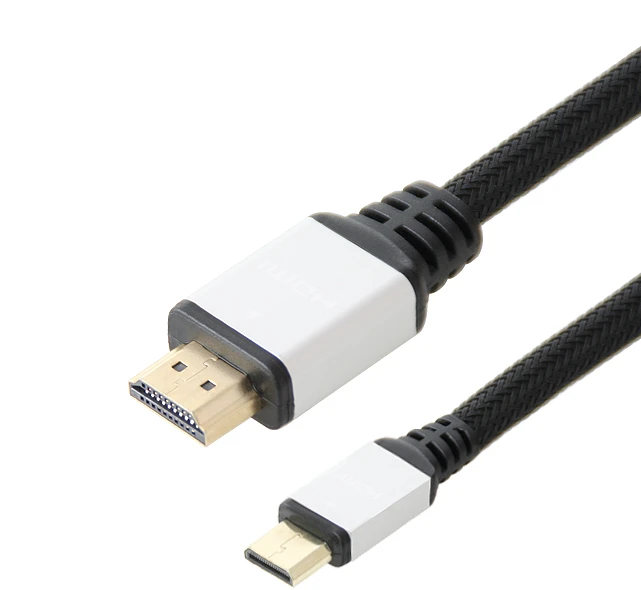 HDMI į MiniHDMI laidas su pintos tekstūros paviršiumi