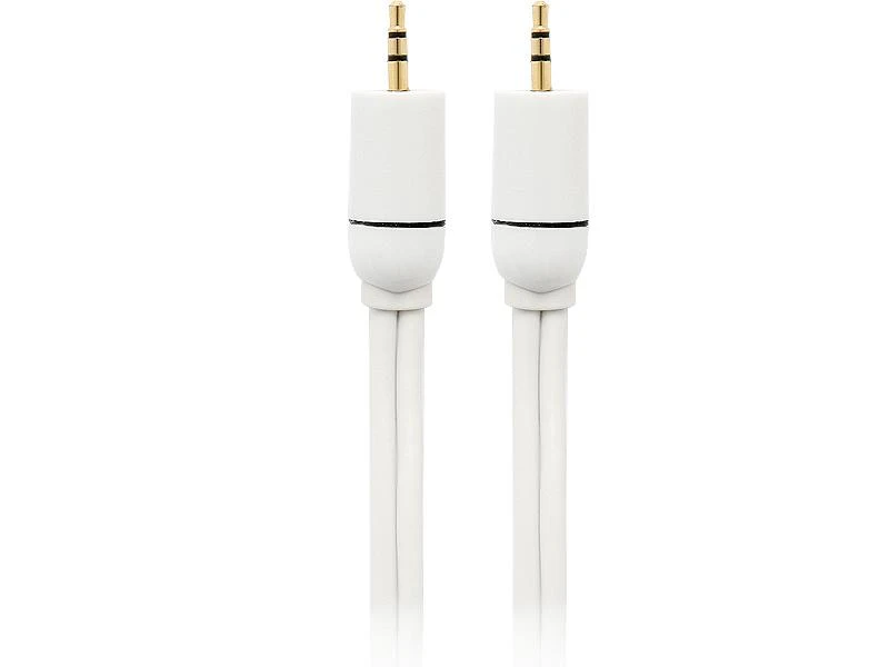 2,5 mm stereo laidas su baltais kištukais