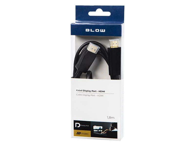 HDMI į DisplayPort laidas dėžutėje 1,8m