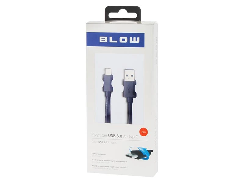 Blow Kabelis USB 3.0 A - USB-C 2m - Juodas