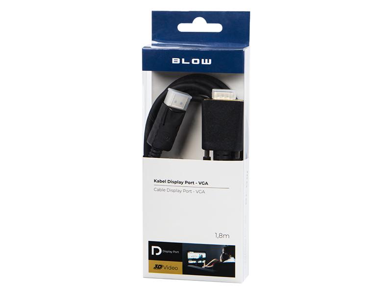 Blow Kabelis VGA - DisplayPort 1,8m