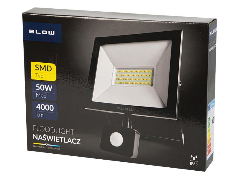 Blow LED prožektorius PIR SMD 50W