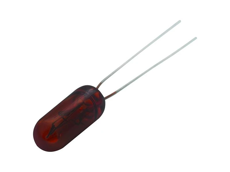 Raudona cilindrinė lemputė 14V 50mA