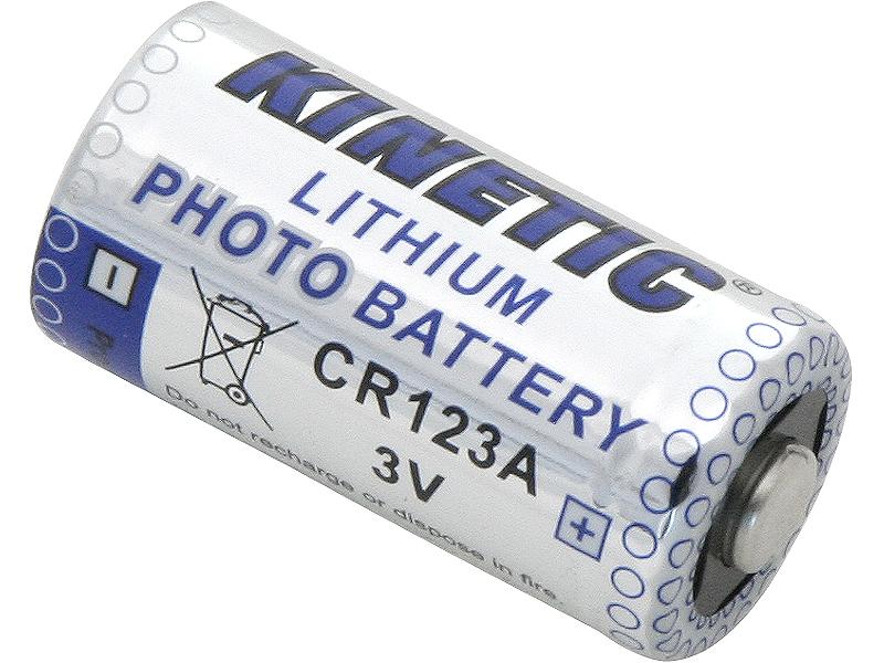 Akumuliatorius 8700# Foto Kinetic ličio baterija 3V 1550mAh - CR123A, DL123A, EL123A, CR17345, CR17350, K123LA