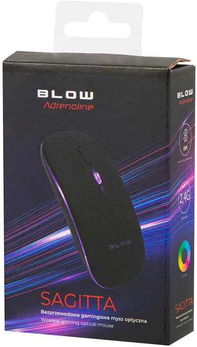 84-065# „Blow mb-13“ belaidė optinė pelė, juoda