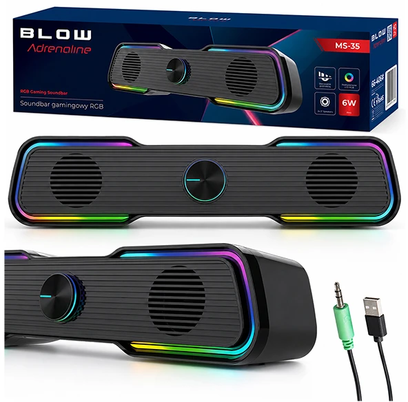 Kompiuterio kolonėlės Blow 66-406# Kompiuterio garsiakalbiai ms-35 garso juosta RGB