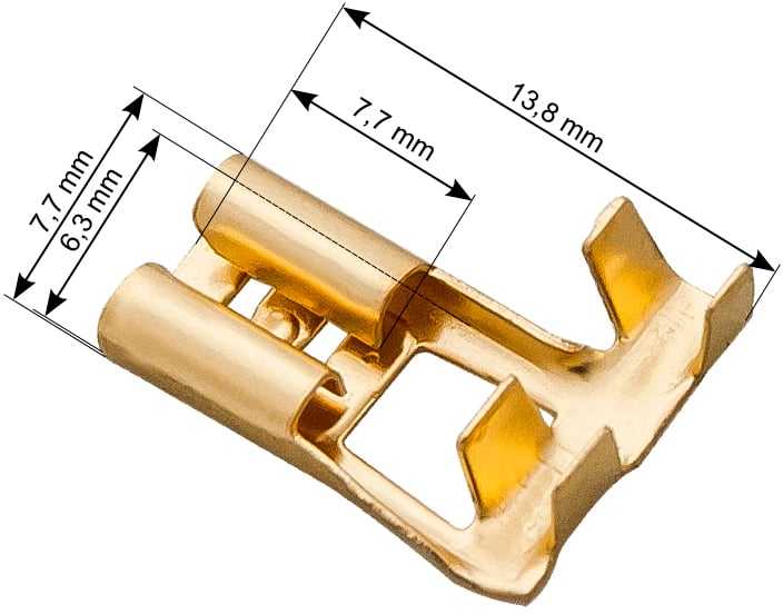 Blow Neizoliuota plokščia jungtis 6.3 mm kampu
