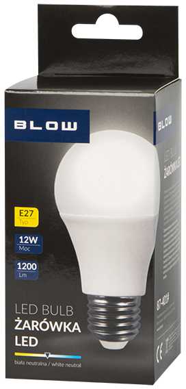 Blow LED lemputė E27 12W A60 230V 4000k