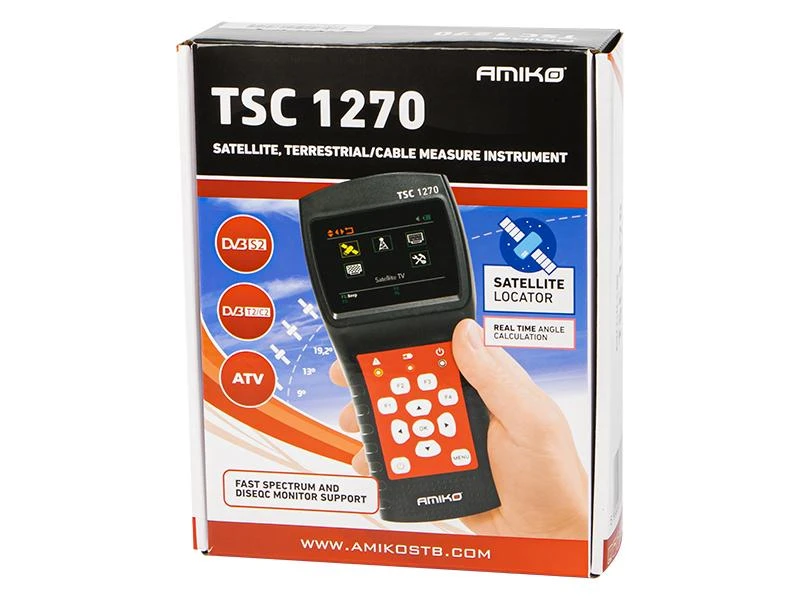 Amiko UNIVERSALUS MATUOKLIS TSC-1270 DVB-T/T2 DVB-S/S2 DVB-C/C2