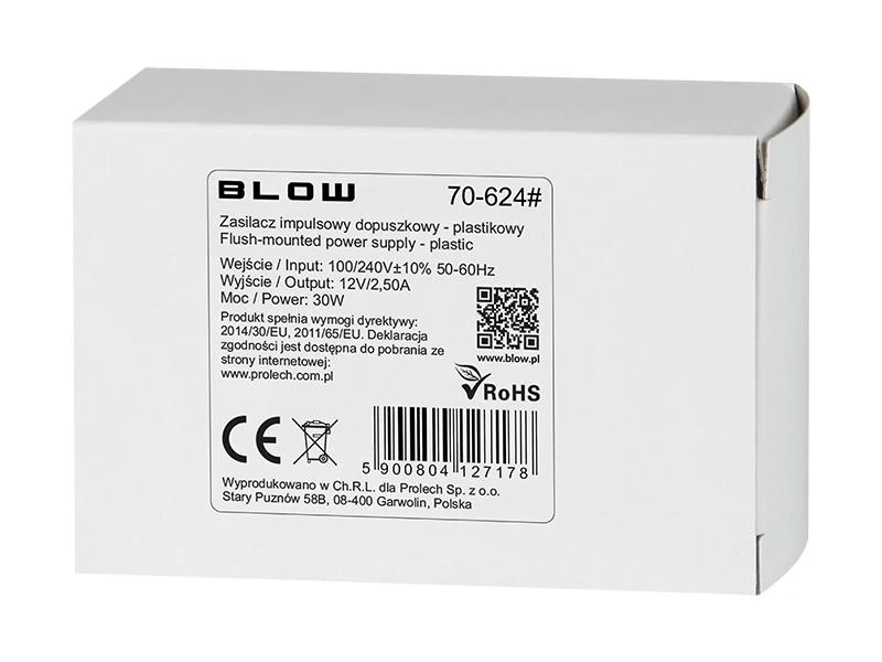 Blow impulsinis maitinimo šaltinis 12V 2.50A