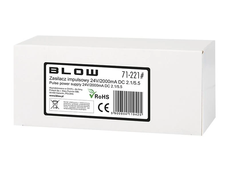 Blow Perjungiamas maitinimo šaltinis 24V/2000mA 2.1/5.5