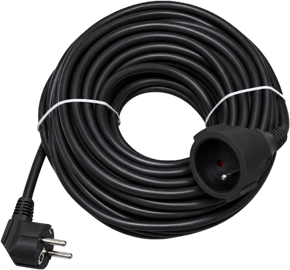 Blow PR-160 prailgintuvas, 1 lizdas su įžeminimu, 10 m, juodas, 3x2.5 mm, BLUETEC