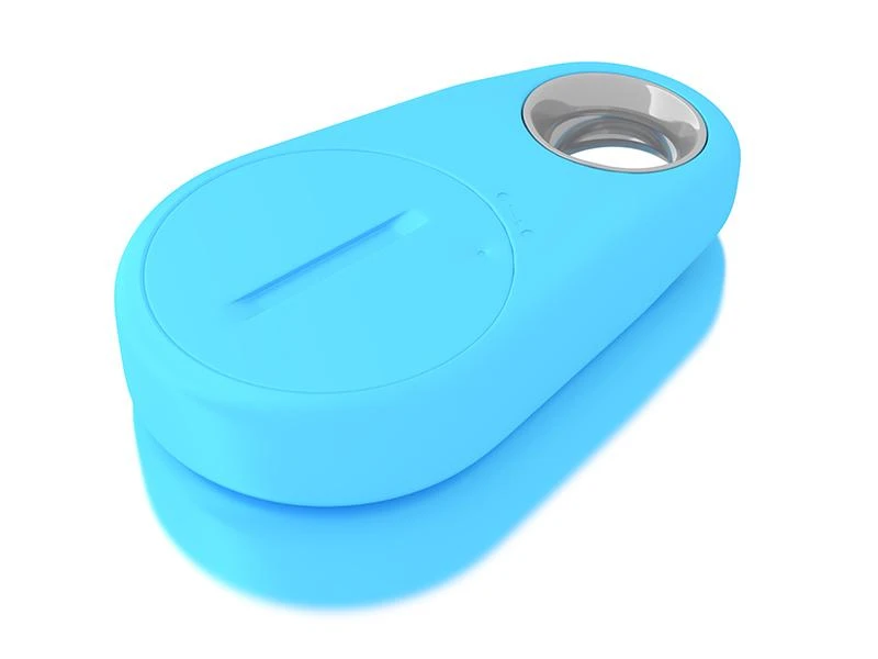 Mėlynas Bluetooth ieškiklis su sidabrine anga