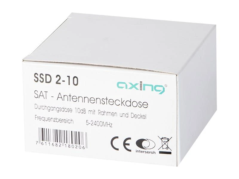 Axing Blow SSD2-10 RTV/SAT praėjimo lizdas + korpusas