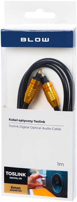 Blow TOSLINK 6 mm 1.0 m skaitmeninė optinė jungtis