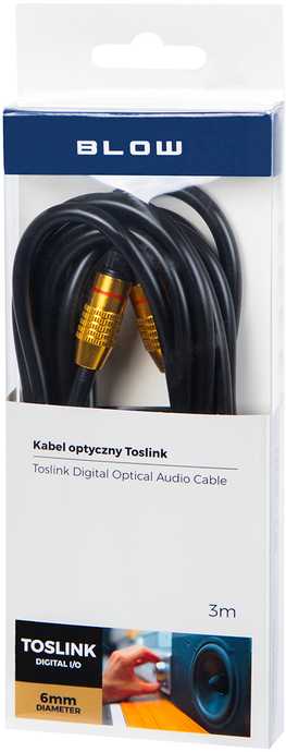 Blow TOSLINK 6 mm 3.0 m skaitmeninė optinė jungtis