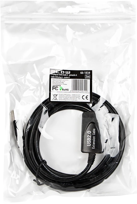Blow 66-183# USB A - A jungtis 3,0 m kištukinis lizdas su IC pakabuko prailginimo laidu