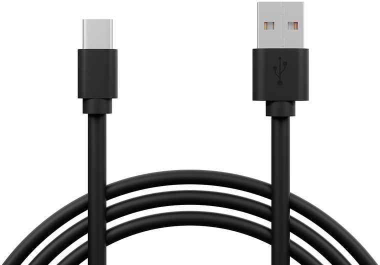 Blow USB A - micro B jungtis, 0.80 m, juoda