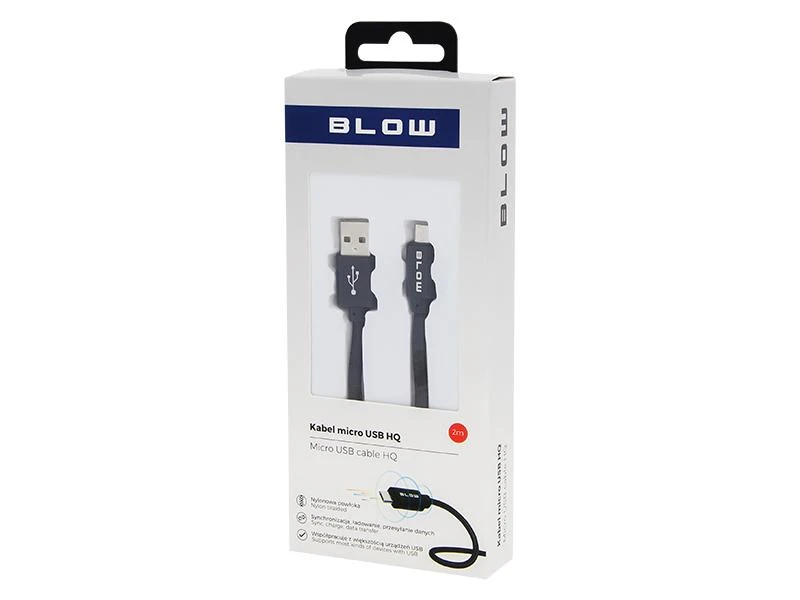 Blow USB A - micro B jungtis 2.0 m pinti