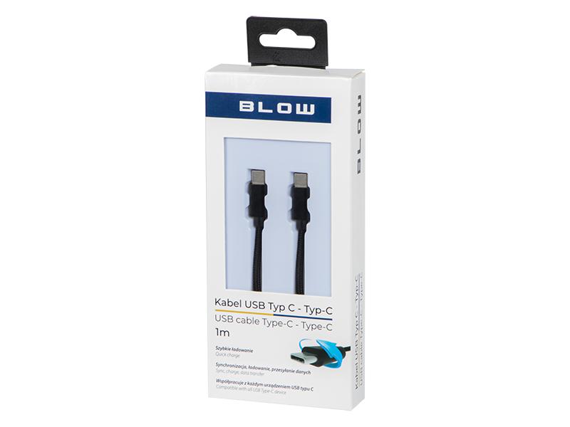 Blow USB-C jungtis – USB-C 2.0 1.0 m juoda
