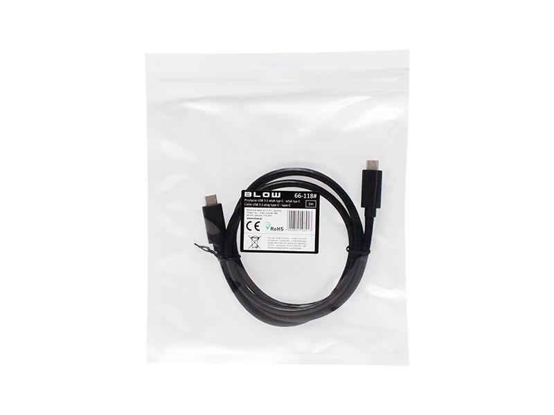 Blow USB-C jungtis – USB-C 3.1 1.0m juodas